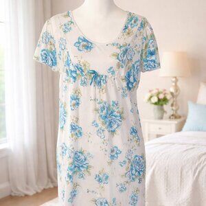 Lati Fashion Floral Nightgown Dress Size Large Cottagecore